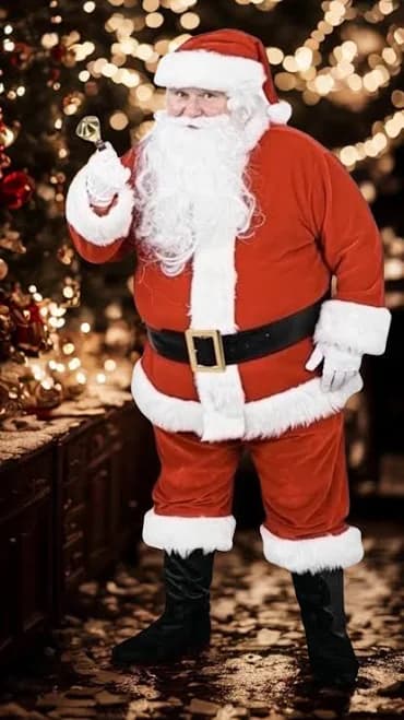10pcs Velvet Santa Claus Costume Set