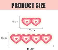 Amazon.com: LIKETN Thick Plush Heart-Shaped Bath Rug,Pink Heart Shape Tufted Bath Mat Absorbent Non Slip Bathroom Runner Rugs,Washable Indoor Doormat for Bedroom,Living Room,Hallway Aesthetic Decor 18" x 65" : Home & Kitchen