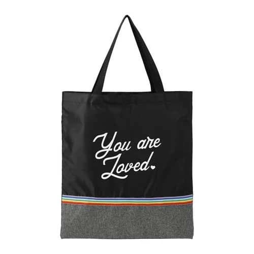 Rainbow RPET Custom Convention Tote