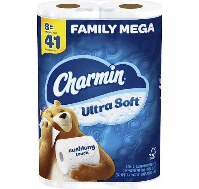 Charmin Ultra Soft Toilet Paper Family Mega Roll