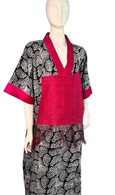 Eezzy Batik Cotton Kaftan Maxi Dress
