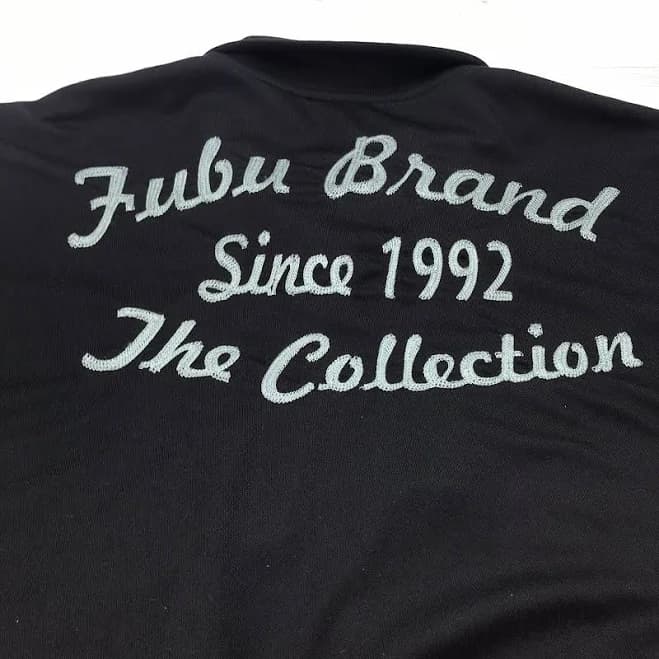 Vintage Fubu The Collection Full Zip Long Sleeve Embroidery Mens Black