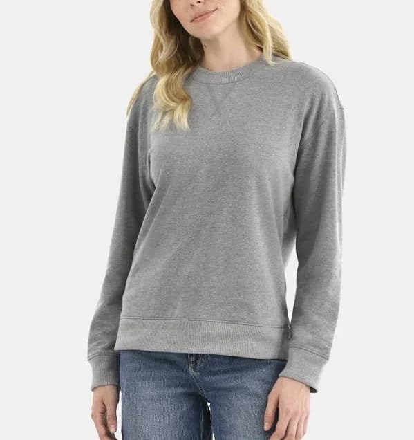 Time and Tru Women's Crewneck Sweatshirt with Long Sleeves