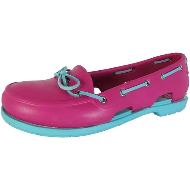 Crocs Shoes Crocs Beach Line Boat Shoe Women Red White W 9 Boat Shoes Slip On Comfort Nwob