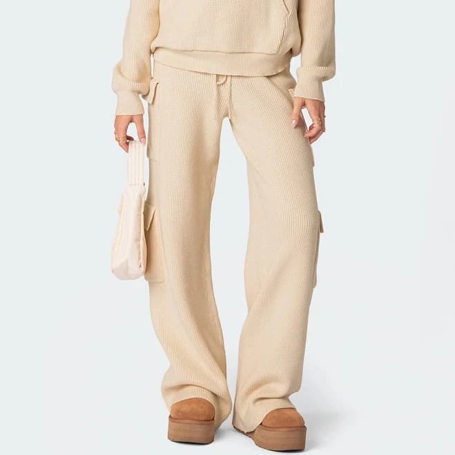Edikted Women's Wynter Knit Cargo Pants