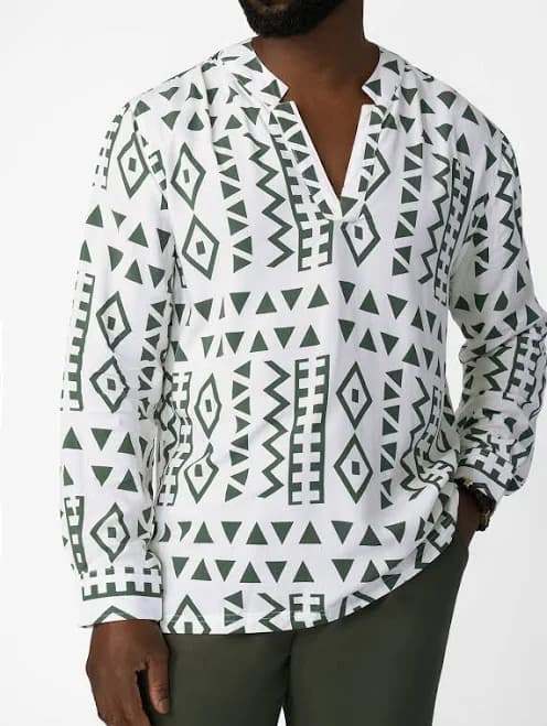 African Print Tunic Shirt