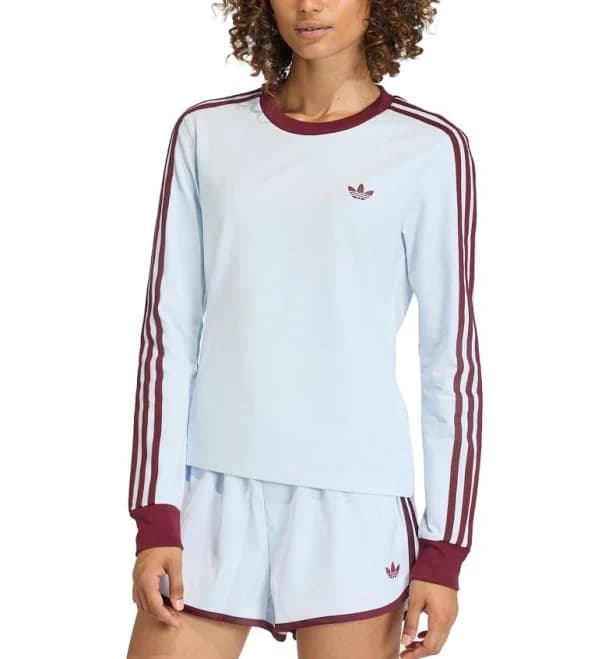 women adidas 3 Stripes Long Sleeve T-shirt