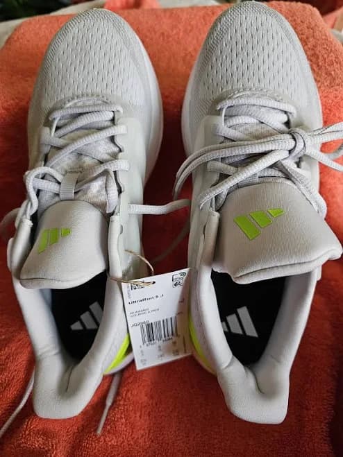 Adidas Shoes | Adidas White Athletic Sneakers With Neon Green Accents Nwt | Color: Green/White | Size: 5.5 | Freja2018's Closet