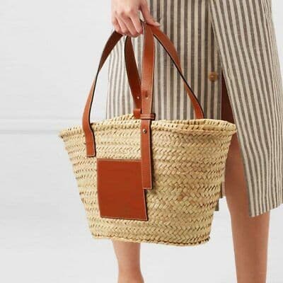Luxury Designer Beach Bag High Quality Straw Bags Travel Palm Basket Tote Bag | eBay