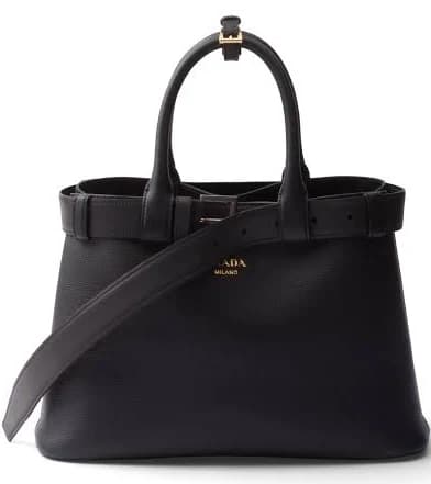 Prada Leather Buckle Handbag with Belt