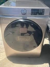 Rose gold Samsung smart washer and dryer