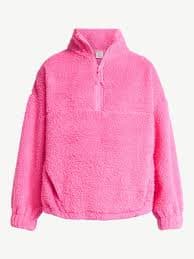 No Boundaries Plush Half-Zip Pullover, Women's and Plus - Walmart.com