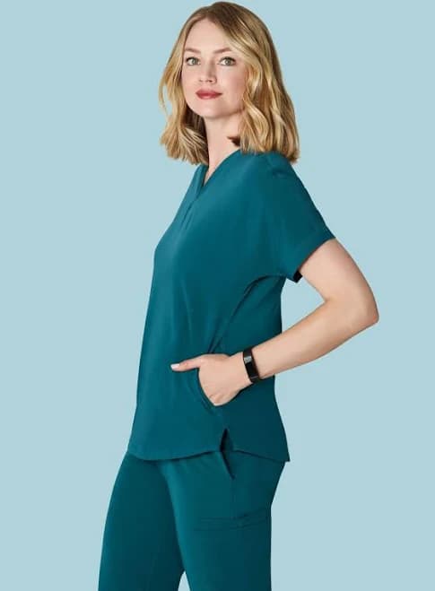 Mandala Women's Oversized V-Neck Scrub Top