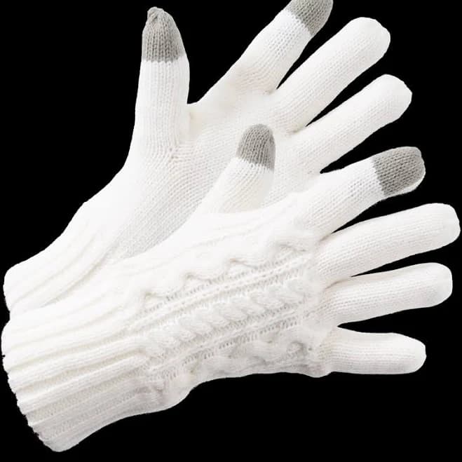 Natural Reflections Fleece-Lined Cable-Knit Gloves with Touch- Screen