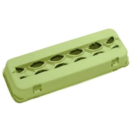 The Egg Carton Store Lime Green Tint Colored Blank 12-Egg View Top Paper Pulp Carton
