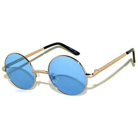 Owl Round Sunglasses Small Gold Frame Lens Adult