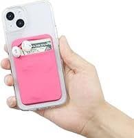 Fulgamo 3Pack Adhesive Phone Pocket,Cell Phone Stick On Card Wallet,Credit Cards/ID Card Holder(Double Secure) with Self Sticker for Back of iPhone,Android and All Smartphones-Black,Grey,Pink : Amazon.ae: Electronics