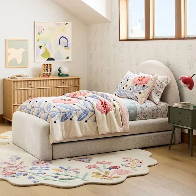 West Elm Elora Arched Upholstered Bed