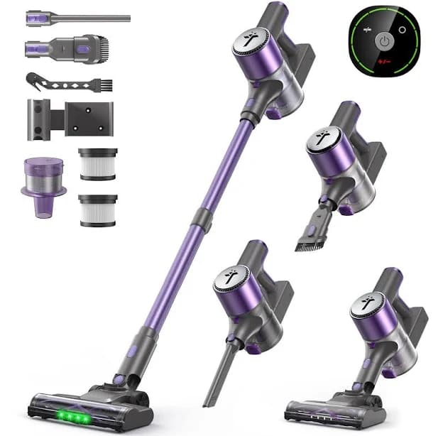 Teendow Cordless Lightweight Stick Vacuum Cleaner Rechargeable 2 Speed Vacuum With Led Indicator