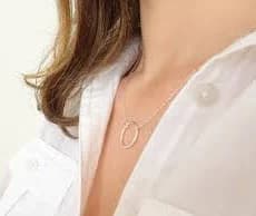 Silver Circle Necklace - Sterling Silver Eternity Necklace - Adjustable Silver Circle Pendant - Hammered Circle Necklace - Simple Necklace