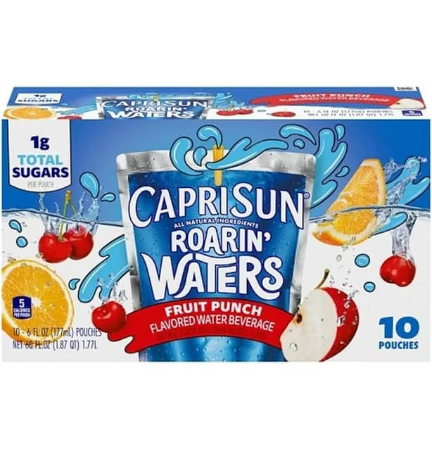 Capri Sun Roarin'Waters Fruit Punch Flavored Water Beverage