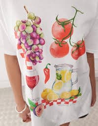 Reclaimed Vintage cotton oversized t-shirt with food print in white | ASOS