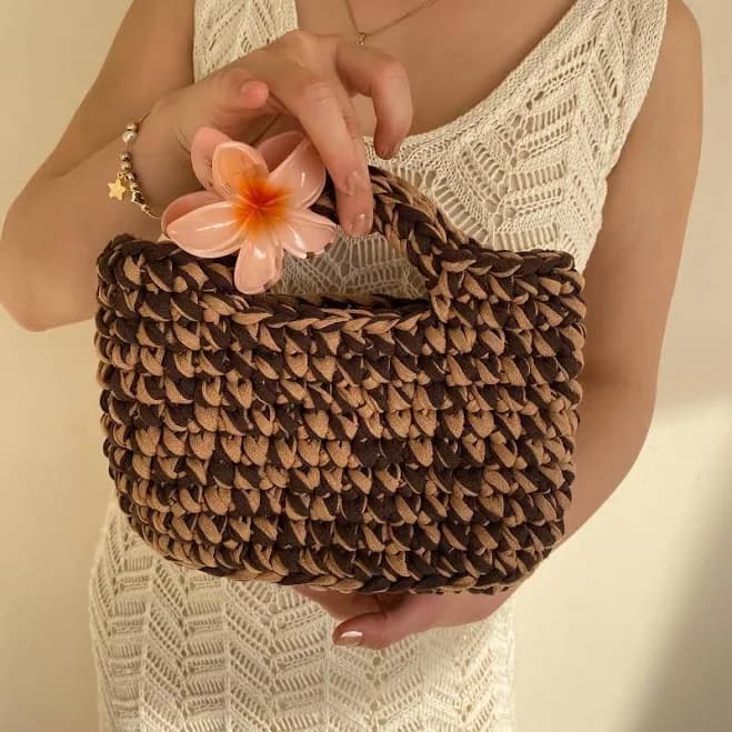 Chunky Crochet Mini Tote Purse