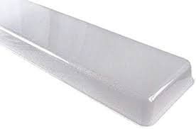 EG-240 4ft Vapor Proof Curled Lip Acrylic Lens 7 3/8" Wide x 49 11/16" Long x 2 1/8" Deep - Lighting Plastics of MN (LPM)