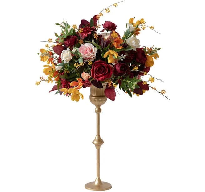 Roseytime Red&Yellow Flower Ball Centerpiece Bouquet Table Decoration