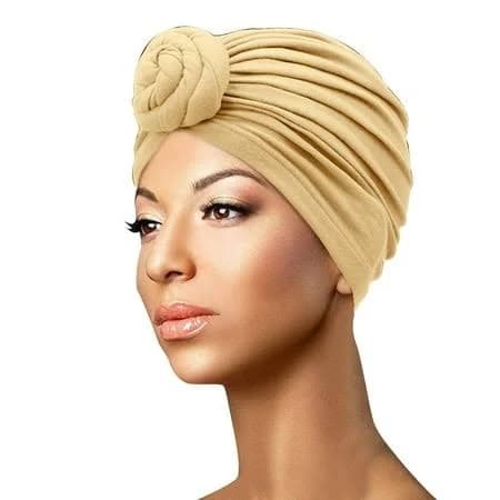 Women's Monochrome Knitted Kale Turban Head Wrap