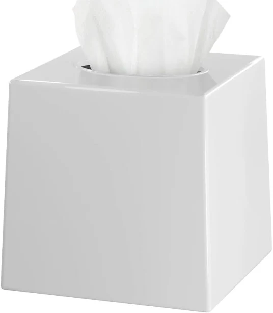 Dwellza Home White Tissue Box Cover