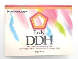 Dunlop Lady DDH 12 Balls - 2 Piece Golf Balls Tough To Cut Covers Bright White