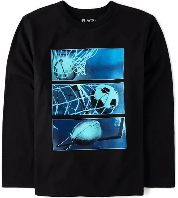 The Children's Place Boys Sports Grid Graphic T-Shirt