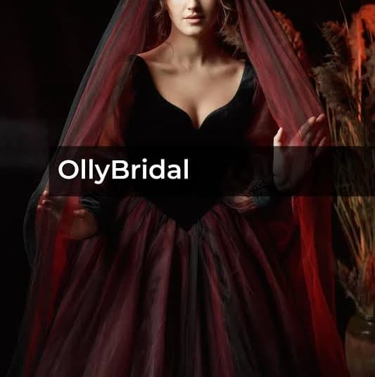 Gothic Long Sleeve Wedding Dress with Long Train