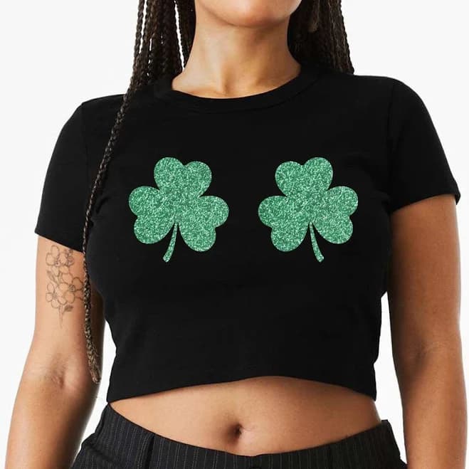 Shamrock Baby Tee Crop Top