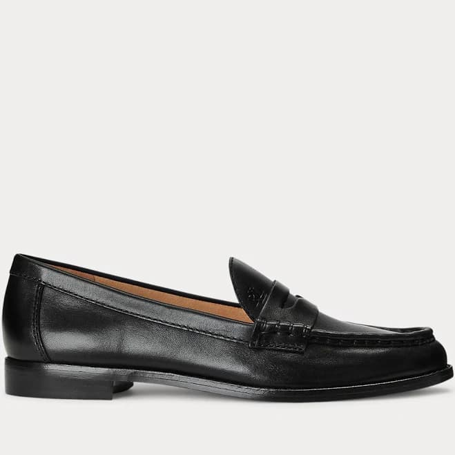 Ralph Lauren Women's Wynnie Burnished Leather Loafers