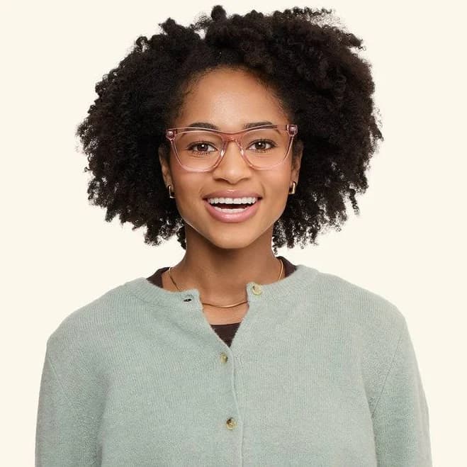 Pair Eyewear Pink Clear Cat-Eye Eyeglasses