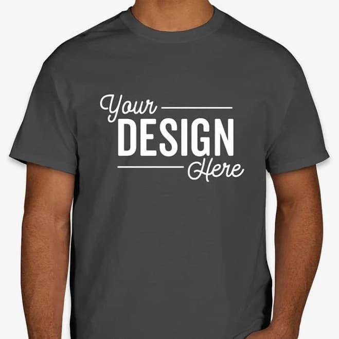 Custom Gildan 100% Cotton T-shirt - Charcoal - Size S - Sample