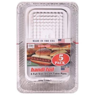 Handi Foil Steam Table Pans Full Size 5 Pack