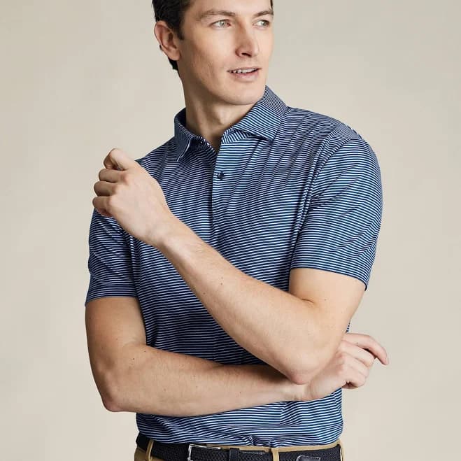 Men's Charles Tyrwhitt Performance Stripe Polo Shirt
