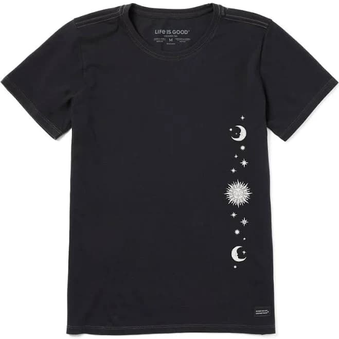 Life Is Good Women's Celestial Moon and Stars Short Sleeve T-Shirt