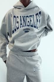SHINY TEXT SWEATSHIRT - Gray marl | ZARA United States