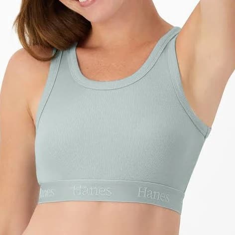 Hanes Women's Supersoft Comfywear Rib Banded Crop Top