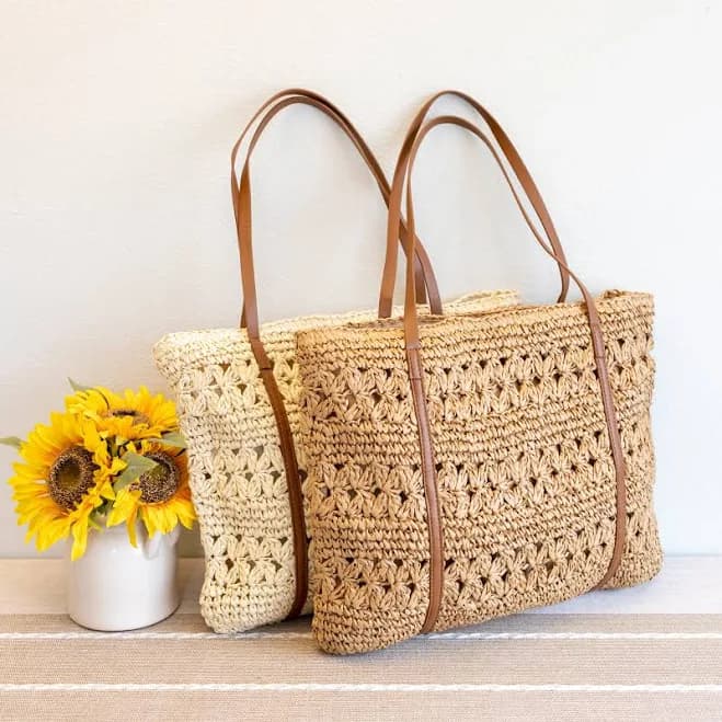 Elena Straw Woven Handbag