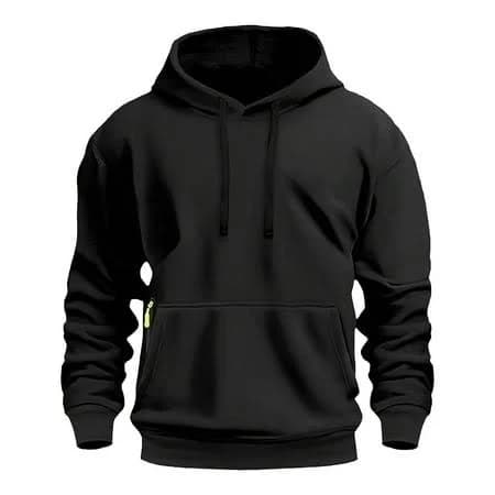 Cotton Hoodies for Men Drawstring Front Pocket Long Sleeve Hooded Plain Pullover Sweatshirts Fall Winter Tops