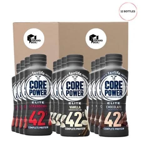 Fairlife Core Power Elite Protein Shake Chocolate Strawberry and Vanilla 42G Protein 14 fl oz Pack of 12
