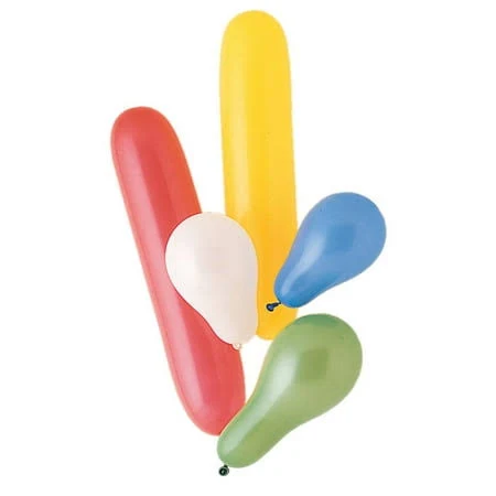 Assorted Shapes, Sizes, and Colors Latex Balloons, 50ct