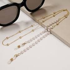 Amazon.com: TEOYETTSF Pearl Handmade Round Bead Chain Glasses Chain Clip Pearl Clip Glasses Accessories(D) : Clothing, Shoes & Jewelry