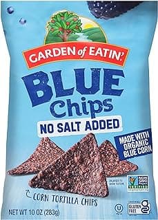 Garden of Eatin' Tortilla Chips, Blues, No Salt Added, 10 Oz