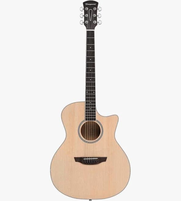 Orangewood 6 String Acoustic Guitar Pack, Right, Mahogany, Cutaway OW-REY-M-AK